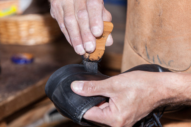 Polishing Leather Shoes