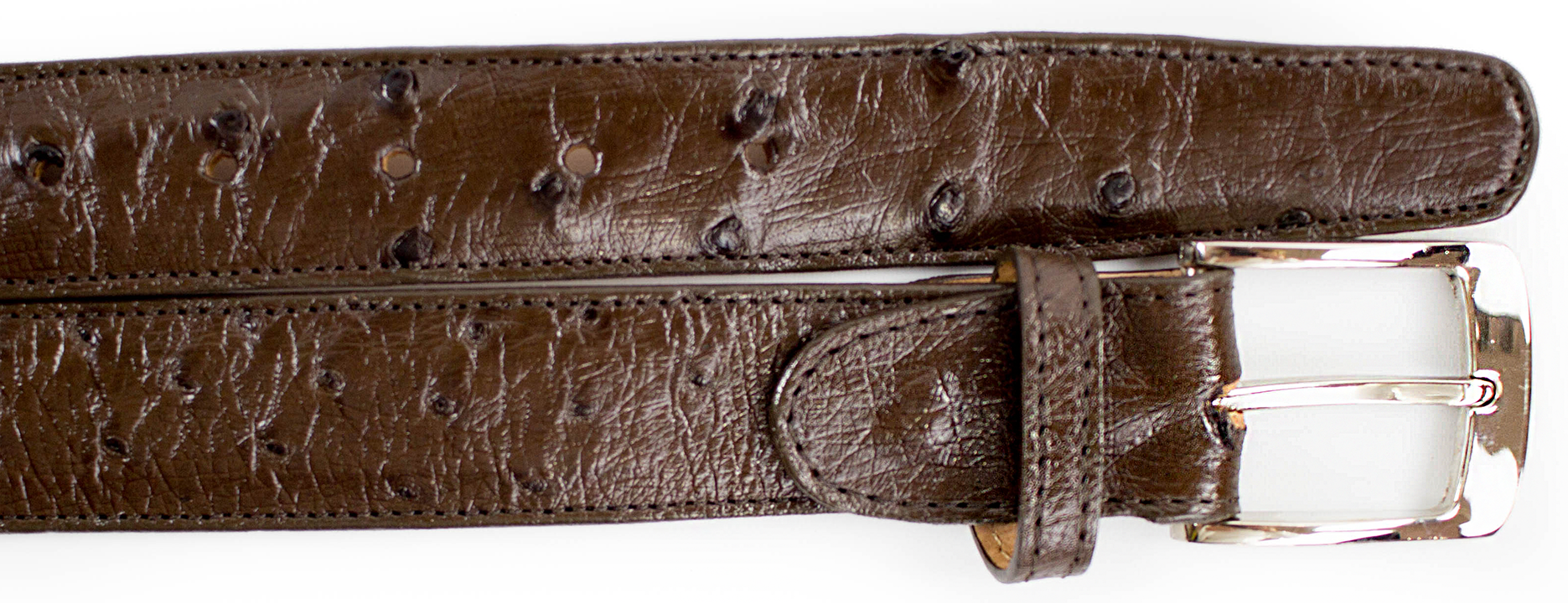 Full Quill Ostrich Leather Belt